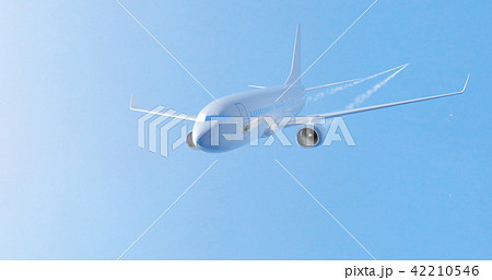 Airplane flying. 3D render 42210546