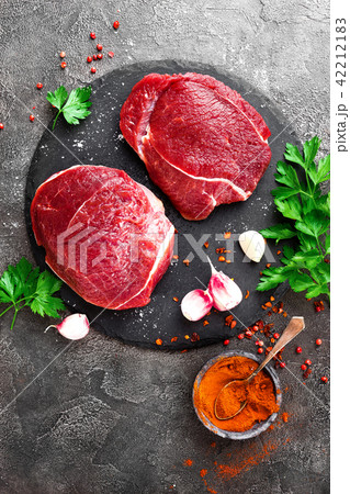 Raw beef meat. Fresh beef steaks Raw beef meat. Fresh beef steaks 42212183