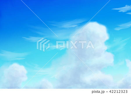 青い空 晴れた空 晴れ空のイラスト素材 42212323 Pixta