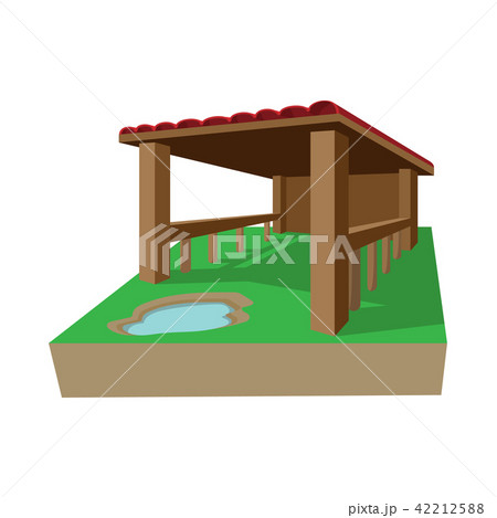 Shed cartoon icon  42212588