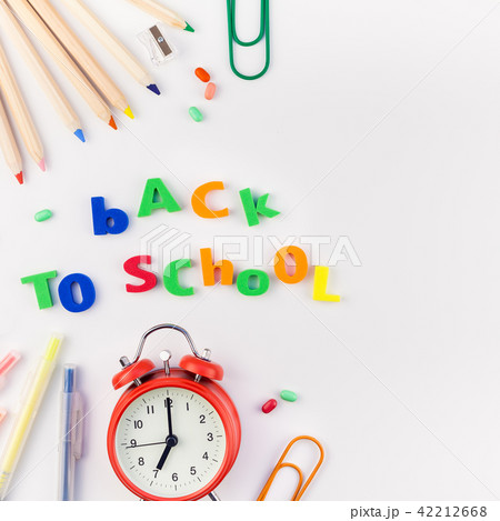 Back to school concept with office supplies Back to school concept with office supplies 42212668