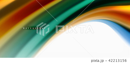 Fluid liquid mixing colors concept on light grey background, curve flow, trendy abstract layout Fluid liquid mixing colors concept on light grey background, curve flow, trendy abstract layout 42213156