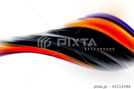 Fluid liquid mixing colors concept on light grey background, wave and swirl curve flow line, trendy Fluid liquid mixing colors concept on light grey background, wave and swirl curve flow line, trendy 42213486