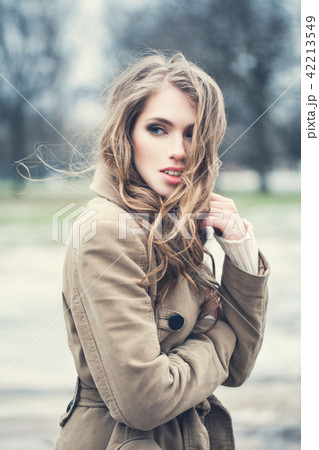 Beautiful woman fashion model outdoors Beautiful woman fashion model outdoors 42213549