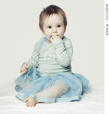 Beautiful baby girl, portrait. Cute little child 42213640