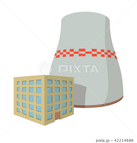 Fossil fuel power station cartoon icon  42214686