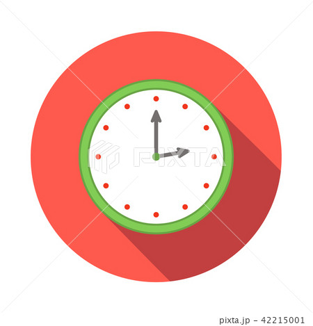 Wall clock icon, flat style 42215001