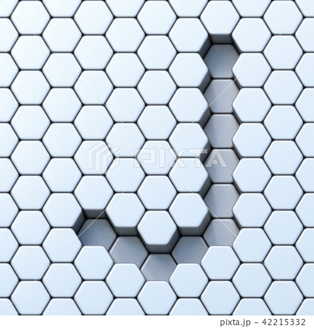 Hexagonal grid letter J 3D Hexagonal grid letter J 3D 42215332