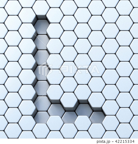 Hexagonal grid letter L 3D Hexagonal grid letter L 3D 42215334