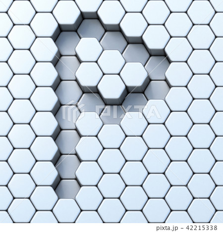 Hexagonal grid letter P 3D 42215338