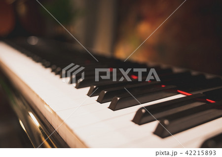 Classic piano key, acoustic music instrument 42215893