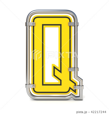 Framed traffic road sign FONT letter Q 3D Framed traffic road sign FONT letter Q 3D 42217244