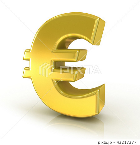 Euro 3D golden sign 42217277