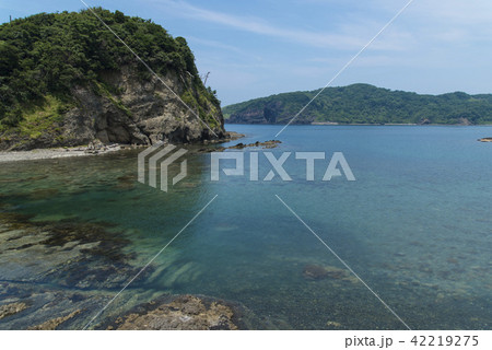 桂島海水浴場 島根県松江市島根町加賀 の写真素材