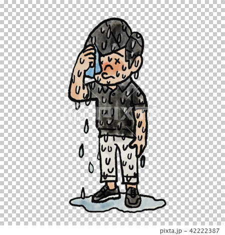 汗が止まらない男 42222387