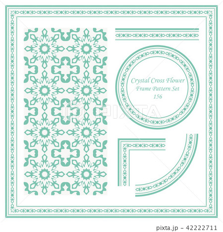 Vintage Frame Retro Seamless Oriental Pattern Set Vintage Frame Retro Seamless Oriental Pattern Set 42222711
