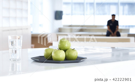 interior fresh apples on the table 42222901