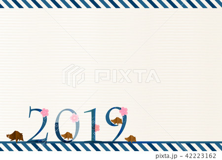 亥　梅　年賀状　背景  42223162