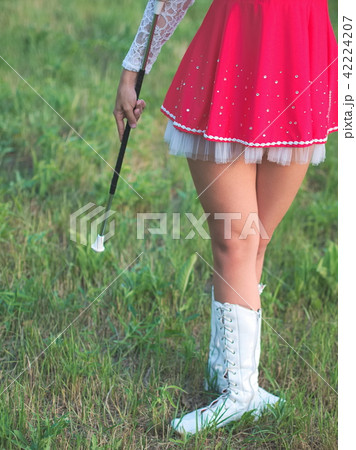 Teen Majorette Girl Outdoors Teen Majorette Girl Outdoors 42224207