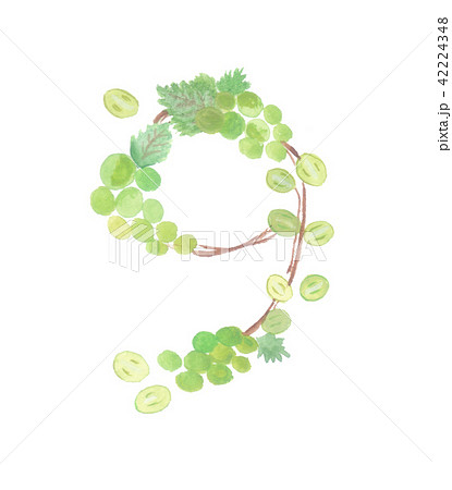 花文字9のイラスト素材