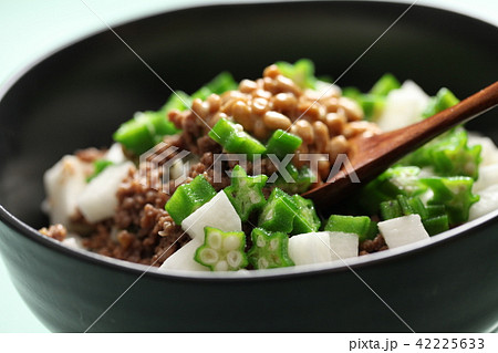 オクラ長芋納豆丼 オクラ長芋納豆丼 42225633