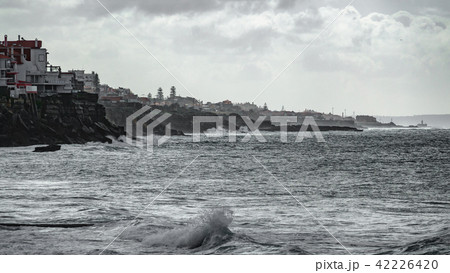 Steep coast in Portugal with Atlantic ocean 42226420