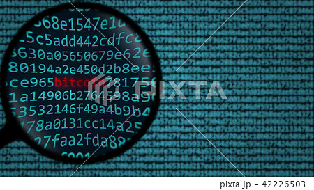 Magnifying glass discovers word bitcoin on computer screen. Cryptocurrency related search conceptual Magnifying glass discovers word bitcoin on computer screen. Cryptocurrency related search conceptual 42226503