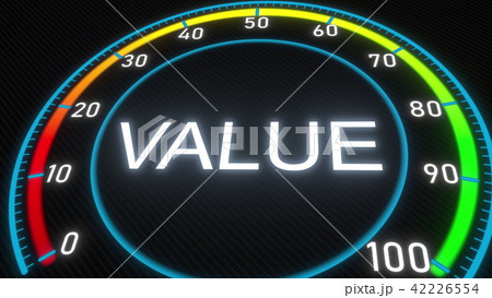 Value futuristic meter or indicator. Conceptual 3D rendering Value futuristic meter or indicator. Conceptual 3D rendering 42226554