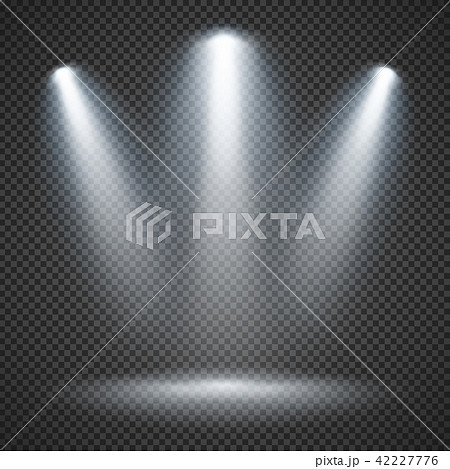 Scene illumination with bright lighting of spotlights vector 42227776