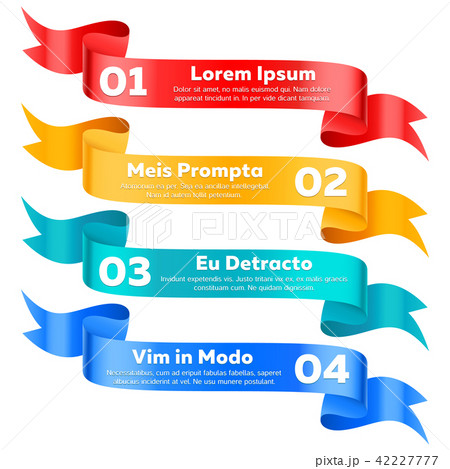 Modern infographics options ribbon banners vector set 42227777