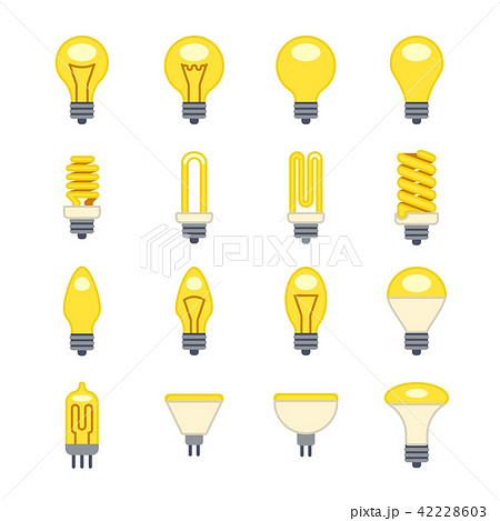Light bulb flat vector icons 42228603