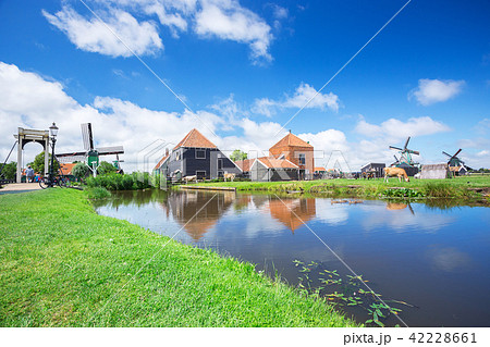 windmill at Zaanse Schans, Amsterdam, Netherlands windmill at Zaanse Schans, Amsterdam, Netherlands 42228661