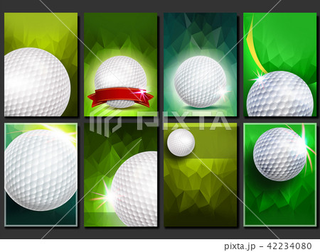 Golf Poster Set Vector. Empty Template For Design. Promotion. Golf Ball. Modern Tournament. Sport Golf Poster Set Vector. Empty Template For Design. Promotion. Golf Ball. Modern Tournament. Sport 42234080