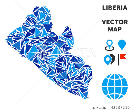 Blue Triangle Liberia Map 42237210