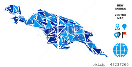 Blue Triangle New Guinea Countries Map 42237266