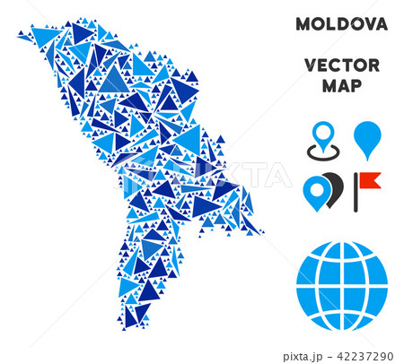 Blue Triangle Moldova Map Blue Triangle Moldova Map 42237290