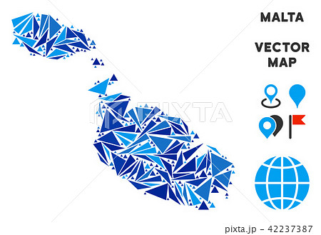 Blue Triangle Malta Island Map 42237387