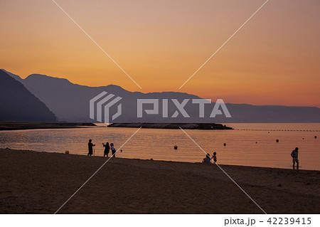 田ノ浦ビーチと別府湾夕景 42239415