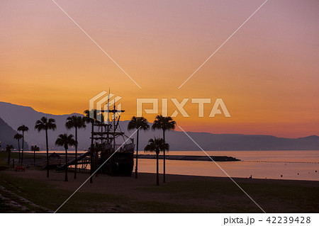 田ノ浦ビーチと別府湾夕景 田ノ浦ビーチと別府湾夕景 42239428