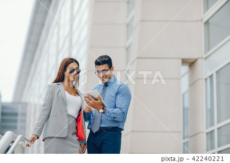 businessman in a summer city 42240221