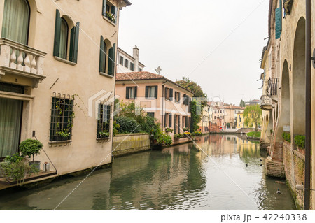 Scenic of treviso town with calnal scene 42240338