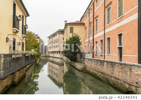Scenic of treviso town with calnal scene Scenic of treviso town with calnal scene 42240341