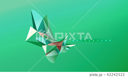 Abstract background - geometric origami style shape composition, triangular low poly design concept 42242522