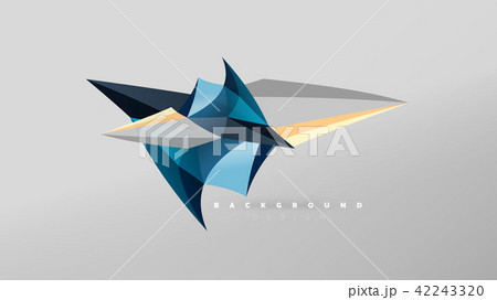 Abstract background - geometric origami style shape composition, triangular low poly design concept 42243320