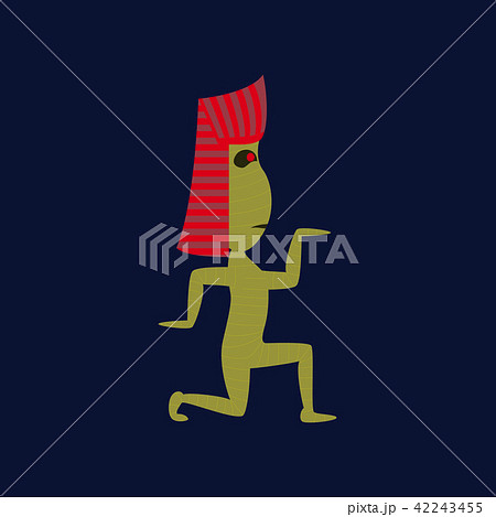 flat on background of mummy halloween monster 42243455