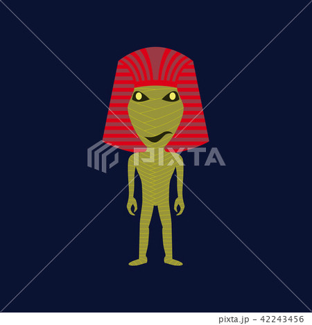 flat on background of mummy halloween monster 42243456