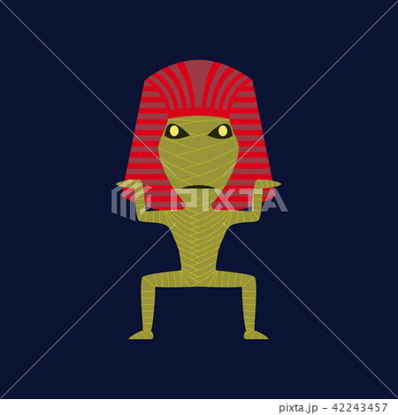 flat on background of mummy halloween monster 42243457