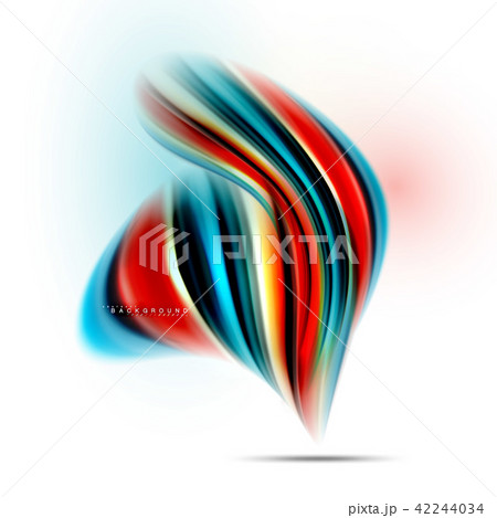 Fluid liquid mixing colors concept on light grey background, wave and swirl curve flow line, trendy Fluid liquid mixing colors concept on light grey background, wave and swirl curve flow line, trendy 42244034