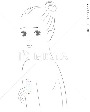 さめ肌に悩む女性 さめ肌に悩む女性 42244886