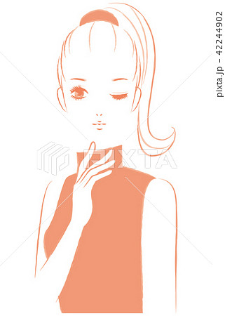 ハイネックを着た女性 42244902